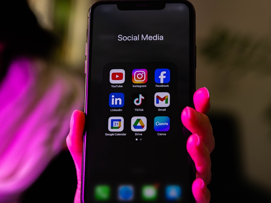 Social media design on smartphone